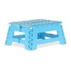 Relaxdays Sgabello Pieghevole, Sgabellino Antiscivolo Con Un Gradino E Manico, Fino A 120 Kg, 22,5 X 32 X 25 Cm, Blu, 100% Plastica -Cameretta Per Bambini 69813498 1