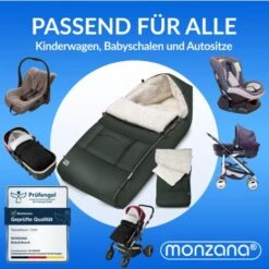Monzana Sacco Termico Bimbo Universale Passeggino Bebè Copertina Nanna Seggiolino Auto Ovetto Antracite -Cameretta Per Bambini 70139832 3