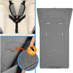 Monzana Sacco Termico Bimbo Universale Passeggino Bebè Copertina Nanna Seggiolino Auto Ovetto Antracite -Cameretta Per Bambini 70139832 5