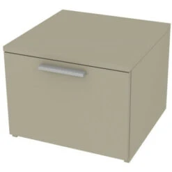 720CZ - Cassettiera Cameretta-ufficio L 45 E 1 Cassetti H.32, Con Guide A Chiusura Rallentata 45x45x35,6 (LxPxH) - Ecru Cappuccino