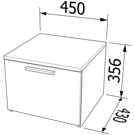 720CZ - Cassettiera Cameretta-ufficio L 45 E 1 Cassetti H.32, Con Guide A Chiusura Rallentata 45x45x35,6 (LxPxH) - Ecru Cappuccino 4 720CZ - Cassettiera Cameretta-ufficio L 45 E 1 Cassetti H.32, Con Guide A Chiusura Rallentata 45x45x35,6 (LxPxH) - Ecru Cappuccino - immagine 2