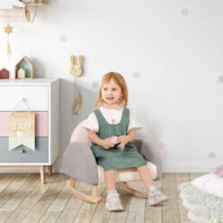 HOMCOM Poltrona Per Bambini 3-5 Anni Con Braccioli Alti E Imbottitura Spessa, 50x45x50 Cm, Grigia -Cameretta Per Bambini 70299279 2