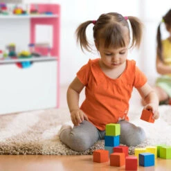 Relaxdays Scaffale Per Bambini, 2 Ripiani, Scomparto Con Ruote, HLP 60x52x26,5 Cm, Mobile Portagiochi, In MDF, Colorato -Cameretta Per Bambini 70638452 3