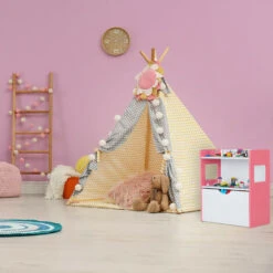 Relaxdays Scaffale Per Bambini, 2 Ripiani, Scomparto Con Ruote, HLP 60x52x26,5 Cm, Mobile Portagiochi, In MDF, Colorato -Cameretta Per Bambini 70638452 5