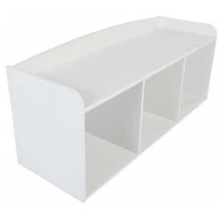 Iris Ohyama Kbn-3r Panca Portaoggetti In Legno, Bianco, 3 Scomparti -Cameretta Per Bambini 70706976 3