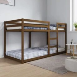 Letto A Castello Miele 90x200 Cm In Legno Massello Di Pino VidaXL -Cameretta Per Bambini 72273943 2