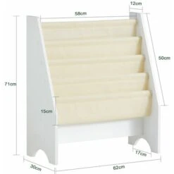 SoBuy Libreria,Portariviste A Terra, Scaffale Per Riviste, 4 Scomparti,FRG225-W 11 SoBuy Libreria,Portariviste A Terra, Scaffale Per Riviste, 4 Scomparti,FRG225-W -Cameretta Per Bambini 7450161 5