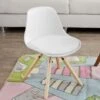 SoBuy Sedia Per Bambini,Stil Sedia,in Legno Di Faggio,bianco, FST46-W -Cameretta Per Bambini 7450201 1