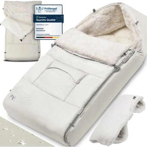 Monzana Sacco Termico Bimbo Universale Con Scaldamani E Custodia Con Strisce Antivento Lavabile A 30° Seggiolino Auto Beige 3 Monzana Sacco Termico Bimbo Universale Con Scaldamani E Custodia Con Strisce Antivento Lavabile A 30° Seggiolino Auto Beige