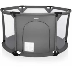 Box Per Bambini Rotondo Circo Grigio Scuro Baninni