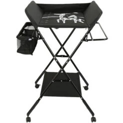 Tavolo Portatile Per La Cura Dei Pannolini Pieghevole 80x66x98cm Nero -Cameretta Per Bambini 76183720 4