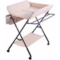 Tavolo Portatile Per La Cura Dei Pannolini Pieghevole 80x66x98cm Rosa Chiaro -Cameretta Per Bambini 76183728 3