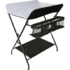 Lettino Pieghevole Portatile Per La Cura Dei Pannolini Fasciatoio Con Cestello Portaoggetti 79x55.5x96cm Bianco E Nero -Cameretta Per Bambini 76183777 1