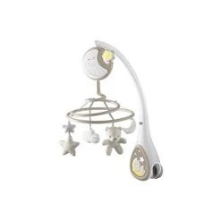 Chicco Next2Dreams Giostrina Neonato 3in1 Con Carillon Elettronico Per Culla E Lettino, Compatibile Con Culla Chicco Next2Me, Con Effetti Sonori, Proiettore Di Luce Soffusa, Musica , 0+ Mesi, Beige