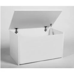 Scatola Portagiochi Bianca - Scatola Portagiochi - 73x42x40 Cm - Ribalta Con Molla A Gas -Cameretta Per Bambini 77189687 4