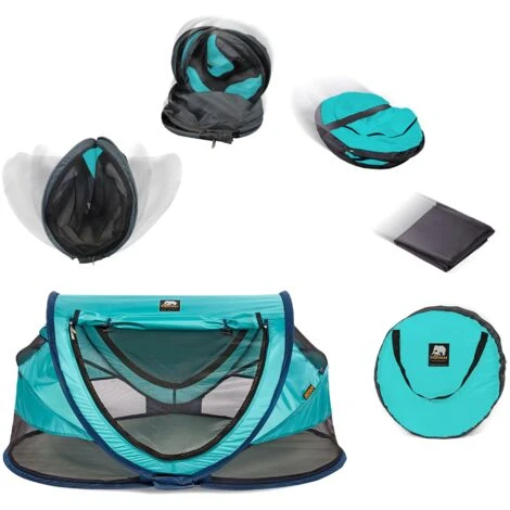 Deryan PL-OCEAN Peuter Luxe Lettino/Tenda Da Viaggio, Blu 6 Deryan PL-OCEAN Peuter Luxe Lettino/Tenda Da Viaggio, Blu - immagine 4