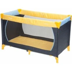 Hauck 604038 Dream'n Play Letto Da Viaggio, Giallo/Blu/Celeste (Yellow/Blu/Navy)