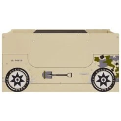 Nova Set Tavolo E Sedia Per Bambini 3 Pz Design Auto Polizia In Legno MDF Vari Colori Colore : BEIGE -Cameretta Per Bambini 77423380 4