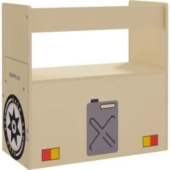 Nova Set Tavolo E Sedia Per Bambini 3 Pz Design Auto Polizia In Legno MDF Vari Colori Colore : BEIGE -Cameretta Per Bambini 77423380 5