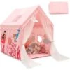 COSTWAY Tenda Da Gioco Per Bambini, Casetta Per Bambini Da Interno Con Tappetino Imbottito Rimovibile, Ideale Per Bambini E Bambine, 105 X 121 X 137 Cm (Rosa) -Cameretta Per Bambini 77545114 1