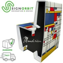 Poltrona Sedia Mondrian - In Plastica Per Esterno E Interno -Cameretta Per Bambini 77699789 3