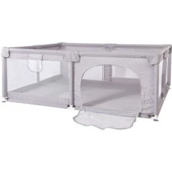 DYHF Box Per Bambini Recinto Per Bambini Con Rete Traspirante Centro Attività Per Bambini Con Tappetino Casuale E 2 Anelli Per Appendere 1.5 X 1.8m Grigio -Cameretta Per Bambini 78070125 5