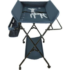 Tavolo Portatile Per La Cura Dei Pannolini Pieghevole 80x66x98cm Blu Scuro -Cameretta Per Bambini 78322405 3