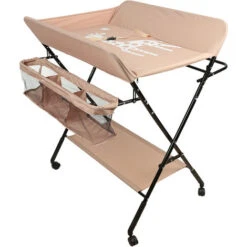80 66 98cm Pieghevole E Portatile Tavolo Per La Cura Dei Pannolini Per Bambini Beige -Cameretta Per Bambini 79613100 5