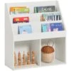 SoBuy Porta Libri A Terra Portariviste Scaffale Libreria Bianco KMB01-W -Cameretta Per Bambini 7986025 1