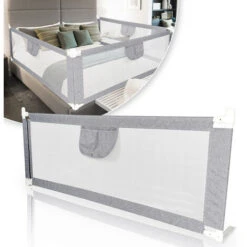 Randaco Sponde Letto Bambini 180 CM Sbarra Letto Bambini Può Sollevamento Verticale Sponda Letto Anti Caduta