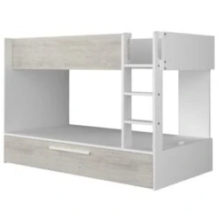 Letto A Castello Charlie Per Tre Bambini Bianco Opaco E Rovere Rovere E Bianco 9 Letto A Castello Charlie Per Tre Bambini Bianco Opaco E Rovere Rovere E Bianco -Cameretta Per Bambini 80403353 3