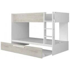 Letto A Castello Charlie Per Tre Bambini Bianco Opaco E Rovere Rovere E Bianco 10 Letto A Castello Charlie Per Tre Bambini Bianco Opaco E Rovere Rovere E Bianco -Cameretta Per Bambini 80403353 4