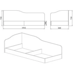 Letto Singolo Contenitore 82x190cm Antracite Alex Gihome® -Cameretta Per Bambini 80403478 3