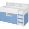 LETTO ARMADIO CASSETTIERE BAMBINI NEO Cm206x120x138h BIANCO BLU -Cameretta Per Bambini 80433412 1