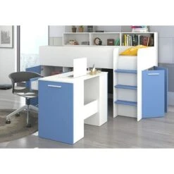 LETTO ARMADIO CASSETTIERE BAMBINI NEO Cm206x120x138h BIANCO BLU 10 LETTO ARMADIO CASSETTIERE BAMBINI NEO Cm206x120x138h BIANCO BLU -Cameretta Per Bambini 80433412 4
