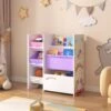 Scaffale 'Vimianzo' Per Cameretta Con Contenitori Morbidi E Cassetti Pieghevoli Porta Giochi - Mobile A Misura Di Bimbi - Decorazione Unicorno [en.casa] -Cameretta Per Bambini 80434099 1