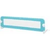 COSTWAY Sponda Letto Di Sicurezza Per Bambini, Barriera Letto Pieghevole E Portatile, Con Cinghie, Lunghezza Regolabile: 95-190 Cm (Blu) -Cameretta Per Bambini 80594005 1