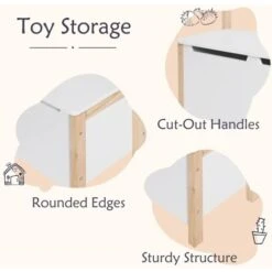 WOLTU Cassapanca In Legno. Contenitore Per Bambini. Baule Portagiochi Mobile -Cameretta Per Bambini 80878974 4