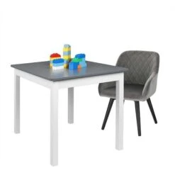 WOLTU Sedia Bambini Sediolina Da Tavolo Piccola Poltroncina Bimbi Per Cameretta Grigio -Cameretta Per Bambini 80879339 4