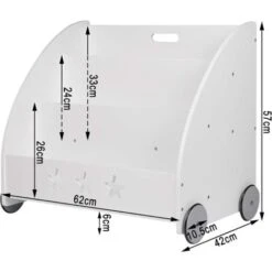 WOLTU Libreria Piccola Per Bambini Legno Scaffale Porta Giochi Organizzatore -Cameretta Per Bambini 80879523 2