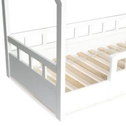 Letto A Capanna Per Bambini 80 X 160 CM NEREE Bianco Con Struttura Letta E Sponde 11 Letto A Capanna Per Bambini 80 X 160 CM NEREE Bianco Con Struttura Letta E Sponde -Cameretta Per Bambini 81211836 5