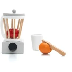 Set Da Cucina Giocattolo Montessori Robincool Smoothie Lab 11x9,5x15 Cm In Legno Eco Con Accessori Inclusi