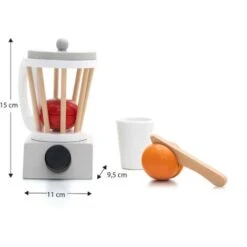 Set Da Cucina Giocattolo Montessori Robincool Smoothie Lab 11x9,5x15 Cm In Legno Eco Con Accessori Inclusi -Cameretta Per Bambini 81222049 4