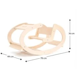 Dondolo Montessori Metodo Pikler Robincool Waves 78x44x46 Cm In Legno Ecologico Che Incrementa Lo Sviluppo Psicomotorio -Cameretta Per Bambini 81222056 4
