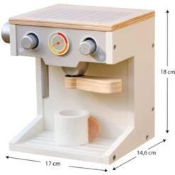 Macchina Da Caffé Giocattolo Montessori Coffe Robincool Caprizze 17x16x14 Cm Fabbricata In Legno Ecologico E Accessori Inclusi -Cameretta Per Bambini 81222057 4