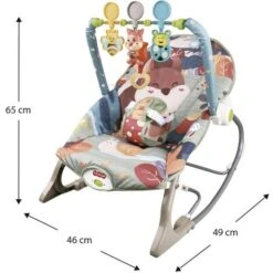 Dondolo Per Bambini Neonati Rocker 49x46x65 Cm Accessori Con Vibrazione E Suoni -Cameretta Per Bambini 81222059 4