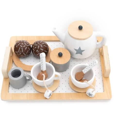 Set Té Giocattolo Montessori Robincool Tea Caprizze 27x21x10 Cm In Legno Eco Con Vassoio Teiera E Accessori Inclusi 3 Set Té Giocattolo Montessori Robincool Tea Caprizze 27x21x10 Cm In Legno Eco Con Vassoio Teiera E Accessori Inclusi