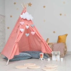 Tenda Tipi Per Bambini Montessori Robincool Kalpana 80x80x110 Cm Pieghevole Uso Interno E Esterno Fabbricata In Tessuto Rosa 8 Tenda Tipi Per Bambini Montessori Robincool Kalpana 80x80x110 Cm Pieghevole Uso Interno E Esterno Fabbricata In Tessuto Rosa -Cameretta Per Bambini 81222077 2