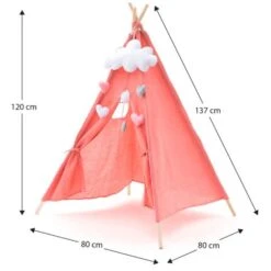 Tenda Tipi Per Bambini Montessori Robincool Kalpana 80x80x110 Cm Pieghevole Uso Interno E Esterno Fabbricata In Tessuto Rosa 10 Tenda Tipi Per Bambini Montessori Robincool Kalpana 80x80x110 Cm Pieghevole Uso Interno E Esterno Fabbricata In Tessuto Rosa -Cameretta Per Bambini 81222077 4