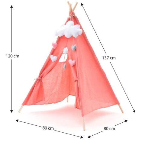 Tenda Tipi Per Bambini Montessori Robincool Kalpana 80x80x110 Cm Pieghevole Uso Interno E Esterno Fabbricata In Tessuto Rosa 6 Tenda Tipi Per Bambini Montessori Robincool Kalpana 80x80x110 Cm Pieghevole Uso Interno E Esterno Fabbricata In Tessuto Rosa - immagine 4